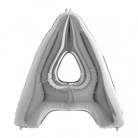 PALLONE MYLAR LETTERA A 40 102cm SILVER