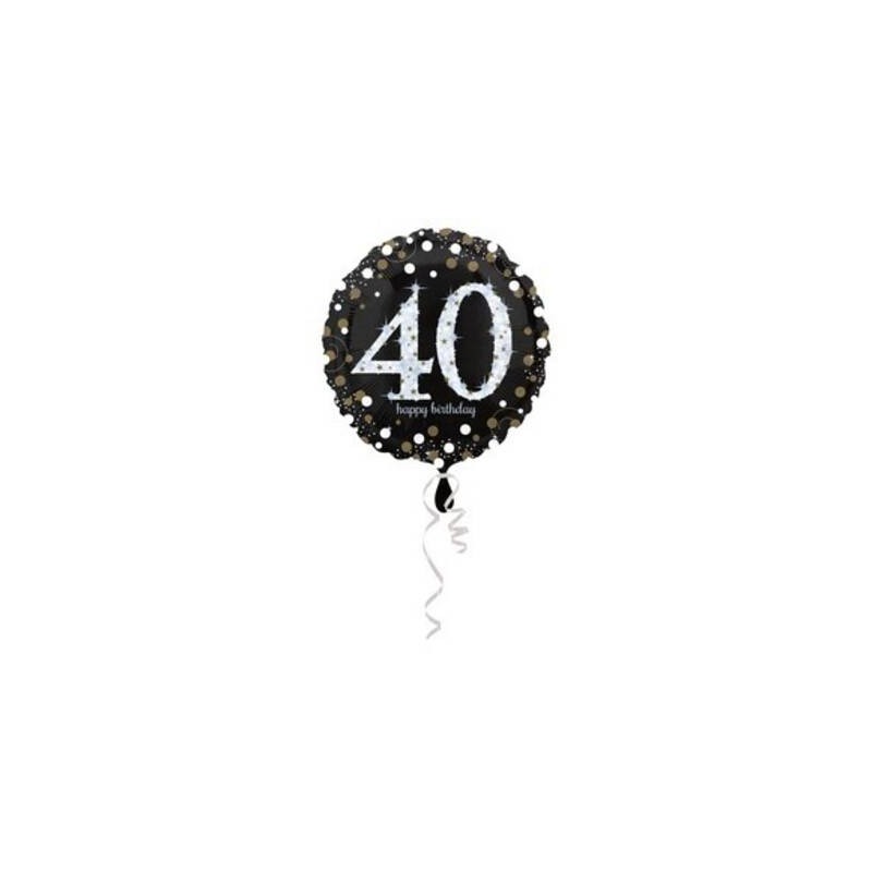 PALLONE MYLAR 45cm SPARKLING BIRTHDAY 40