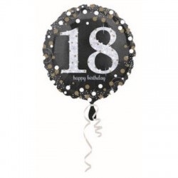 PALLONE MYLAR 18 ANNI SPARKLING BIRTHDAY 45cm