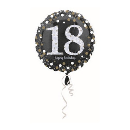 PALLONE MYLAR 18 ANNI SPARKLING BIRTHDAY 45cm