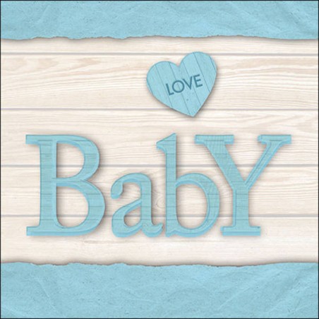 TOVAGLIOLI 33x33 BABY LOVE CELESTE 20pz