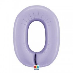 PALLONE NUMERO 0 MYLAR 102cm 40 LILLA