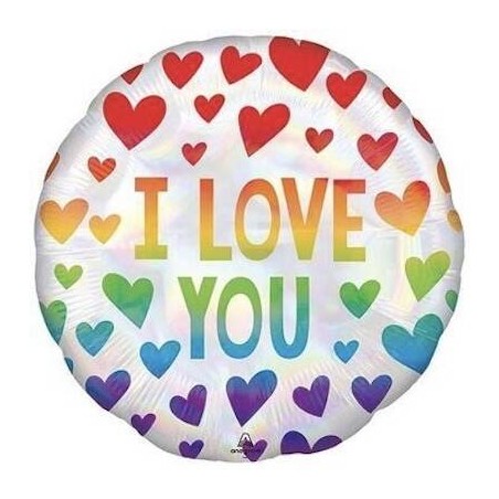 PALLONE MYLART TODNO IRIDESCENTE 45cm I LOVE YOU