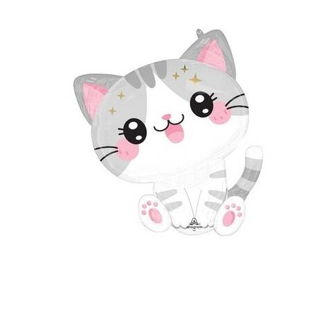 PALLONE MYLAR SUPER SHAPE 66x69cm KITTY