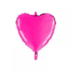 PALLONE MYLAR CUORE 45cm FUCSIA
