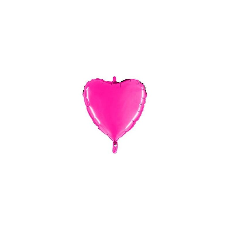 PALLONE MYLAR CUORE 45cm FUCSIA
