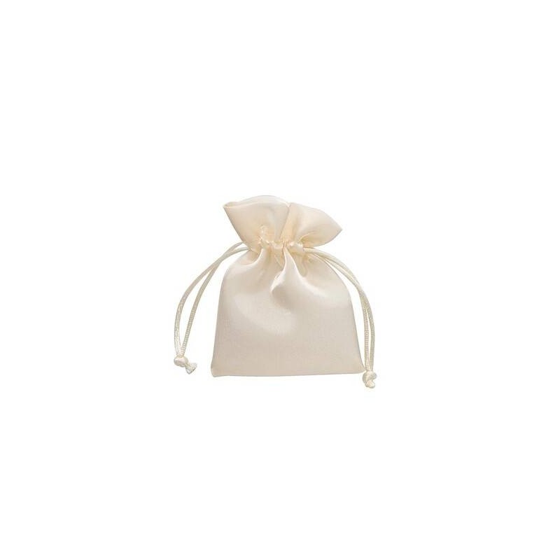 SACCHETTO ORGANZA 9x12cm ECRU' LUCIDO 12pz