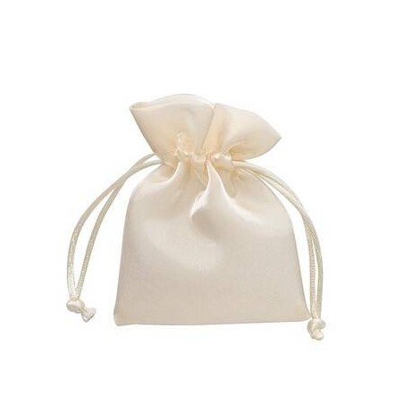 SACCHETTO ORGANZA 9x12cm ECRU' LUCIDO 12pz