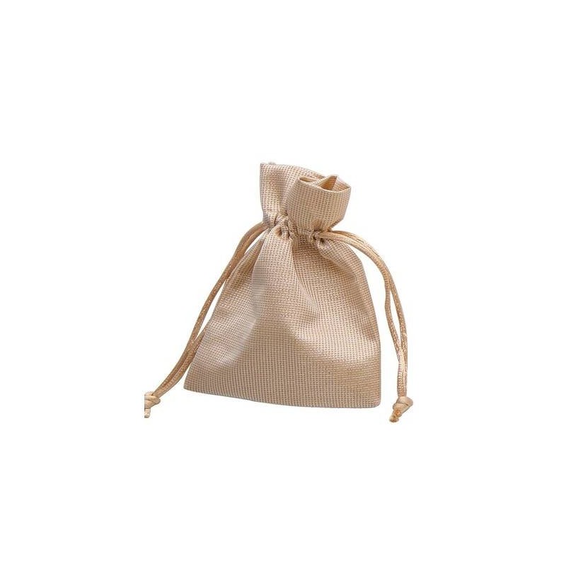 SACCHETTO 9x12cm ORO GLITTER 12pz