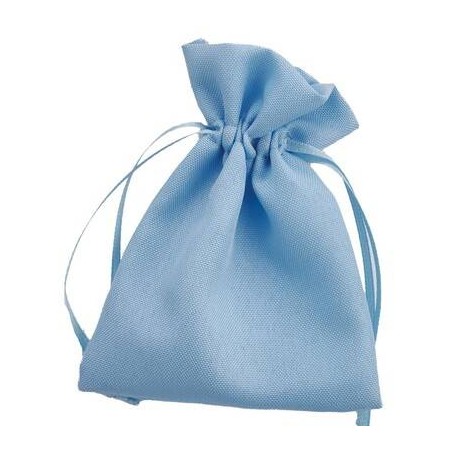 SACCHETTO COTTON 9x12cm CELESTE 12pz