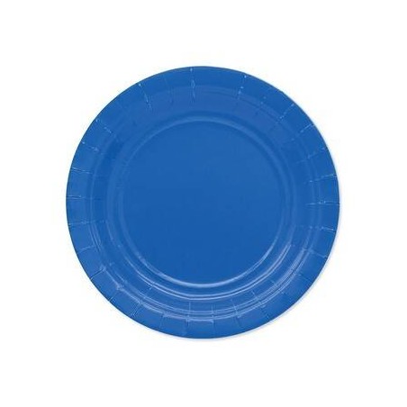 PIATTI DESSERT ECOLOR BIODEGRADABILI 18cm BLU 25pz