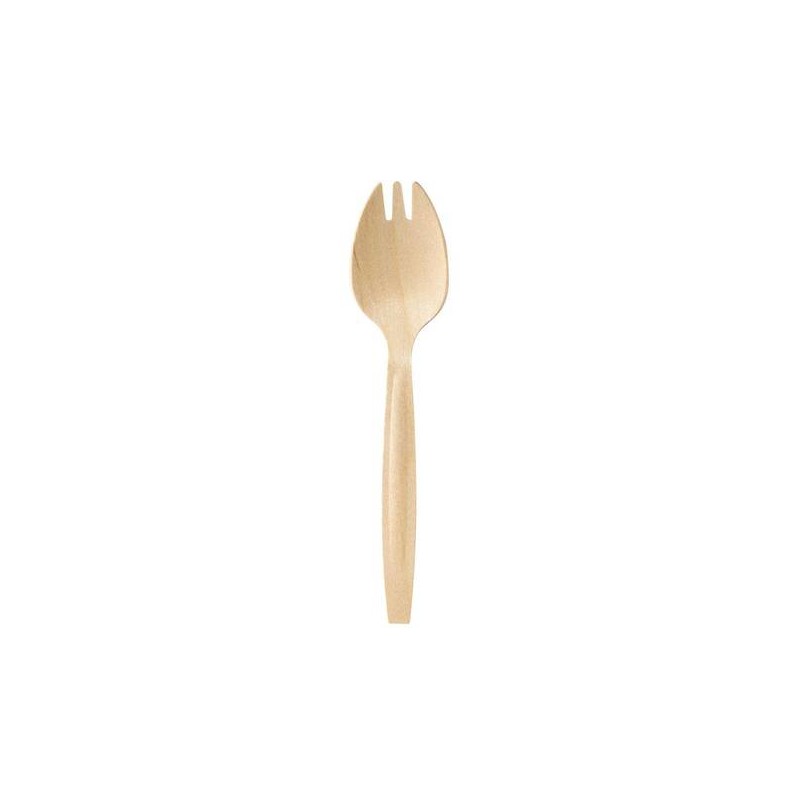 FORCHETTINE SPORK LEGNO CERATO 6cm 100pz