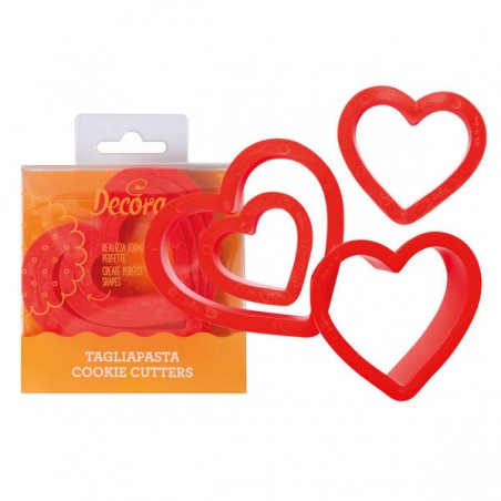 TAGLIAPASTA CUORE SET 4pz 4/5/6/8cm