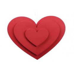 CUORE DOUBLE FOAM ROSSO 25x25cm
