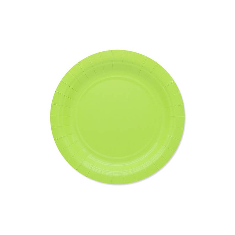 PIATTI DESSERT ECOLOR BIODEGRADABILI 18cm VERDE MELA 25pz