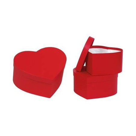 SCATOLA CUORE 18x18x10cm ROSSO