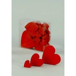 CUORI ROSSO IN LEGNO BOX 40pz