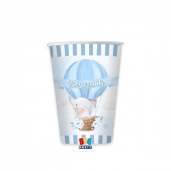 BICCHIERI 200cc MONGOLFIERA BENVENUTO 8pz