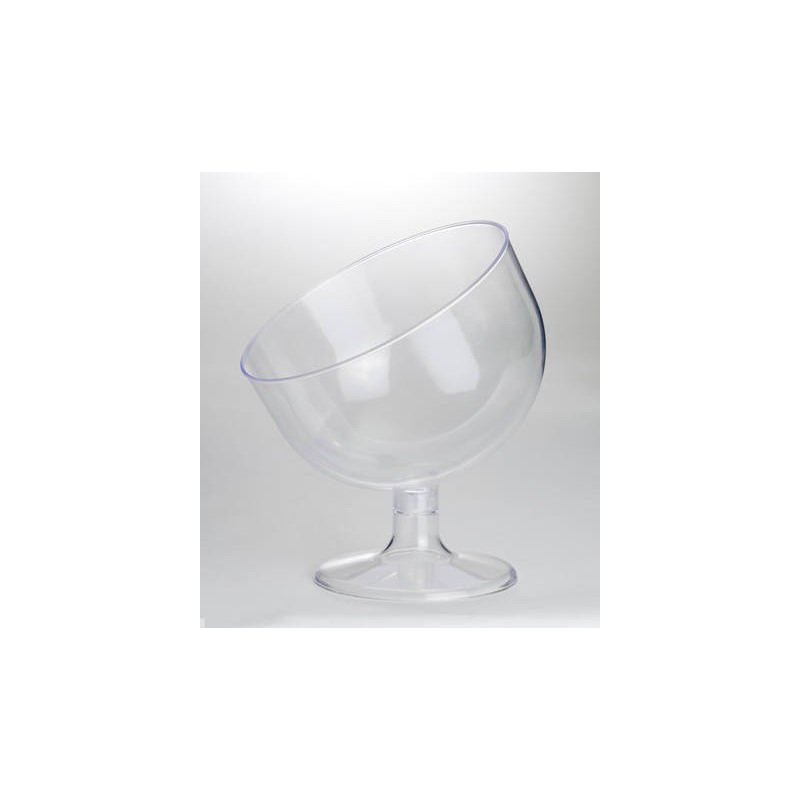 COPPA INCLINATA TRASPARENTE GAMBO CORTO ø16 x H19cm