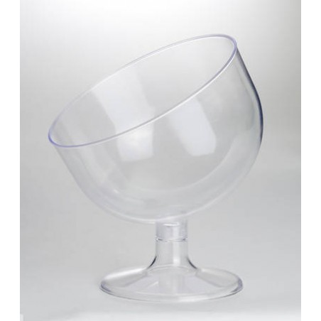 COPPA INCLINATA TRASPARENTE GAMBO CORTO ø16 x H19cm