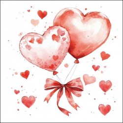 TOVAGLIOLI 33x33 BALLOON HEARTS 20pz