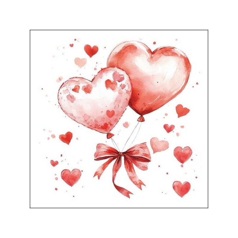 TOVAGLIOLI 33x33 BALLOON HEARTS 20pz