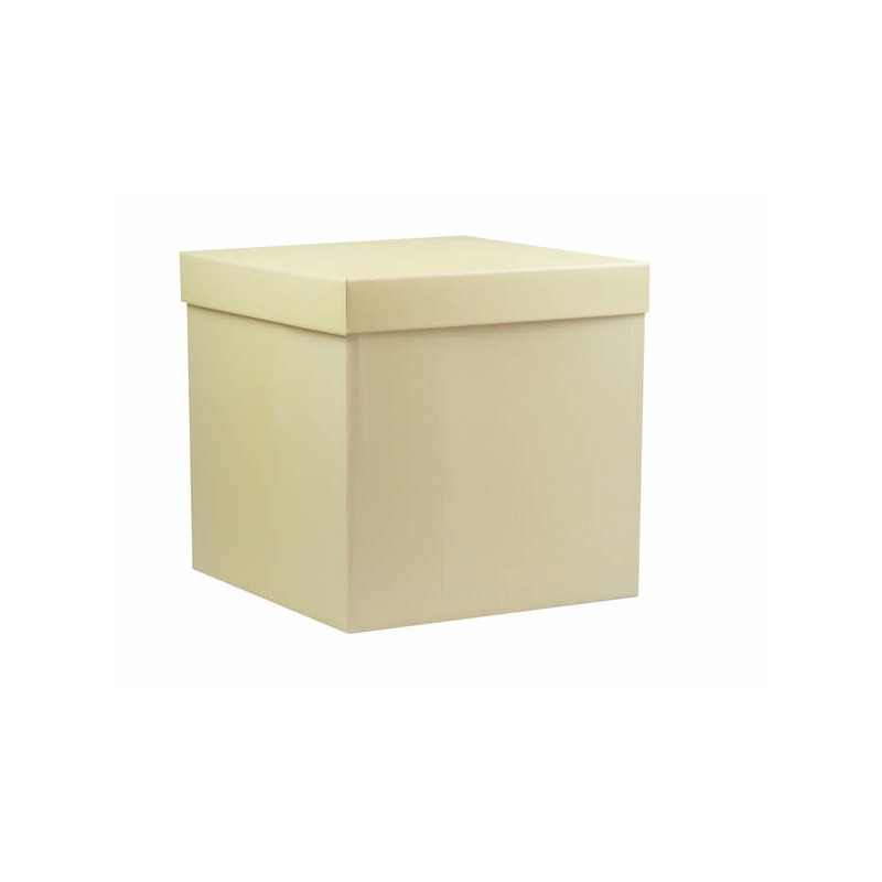 SCATOLA F/COPERCHIO QUADRATELLA 33x33x33cm GOFFR. AVORIO PORTATA 10kg