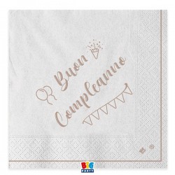 TOVAGLIOLI 33x33 BUON COMPLEANNO KRAFT 20pz