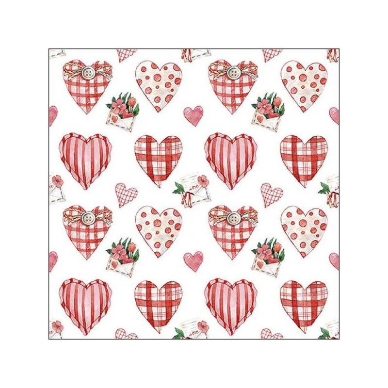 TOVAGLIOLI 33x33 LOVELY HEARTS 20pz