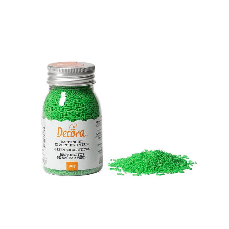 BASTONCINI DI ZUCCHERO IN BARATTOLO 90gr VERDI