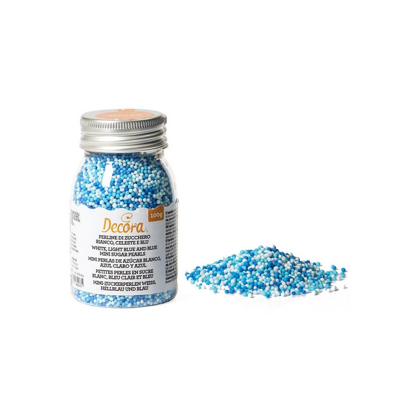 PERLINE DI ZUCCHERO 100gr BIANCO/CELESTE/BLU