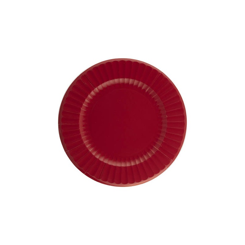 PIATTI PIANI ROUND 21cm ROSSO RUBINO 8pz
