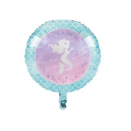 PALLONE MYLAR TONDO 18'' 45cm SIRENA MERMAID SHINE