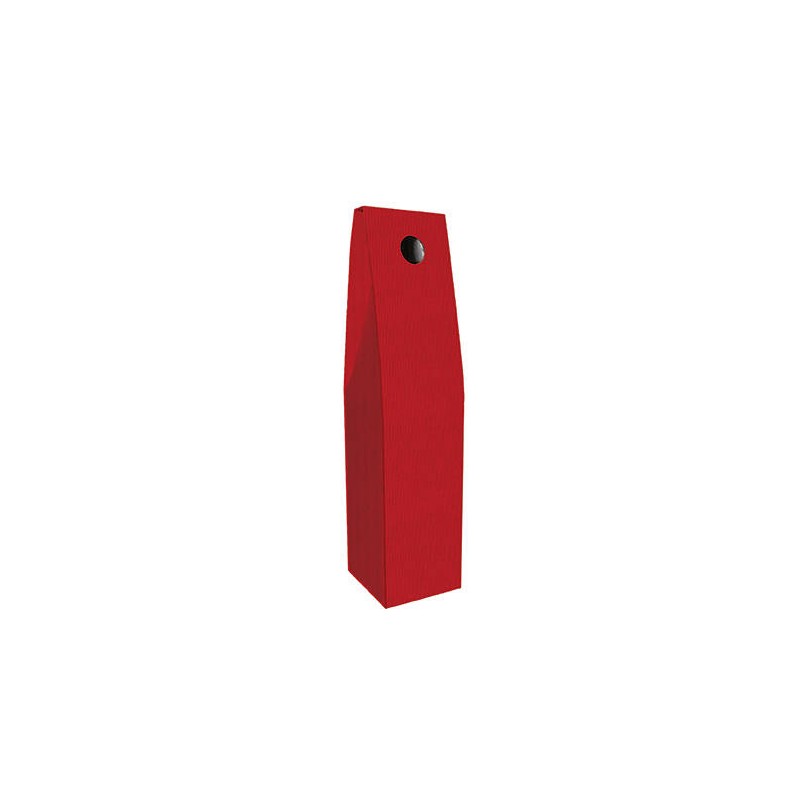 SCATOLA PORTA 1 BOTTIGLIA STICK 9x9x38cm ROSSO LISCIA