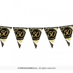 FESTONE BANDIERINE IN CARTA 50ANNI 3mt