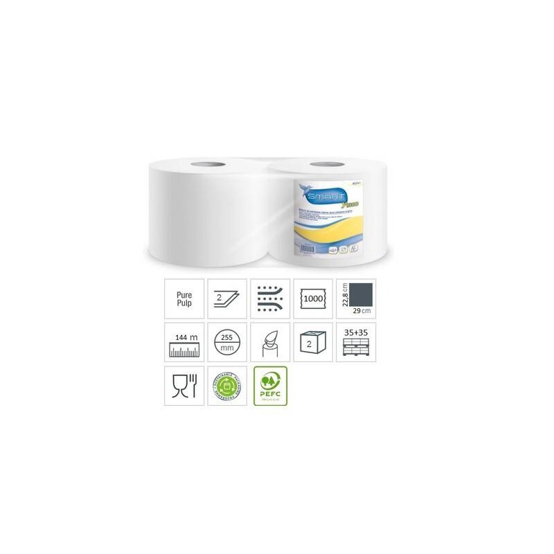 BOBINA SMARTY 1000 2V PURA CELLULOSA 2 ROTOLI