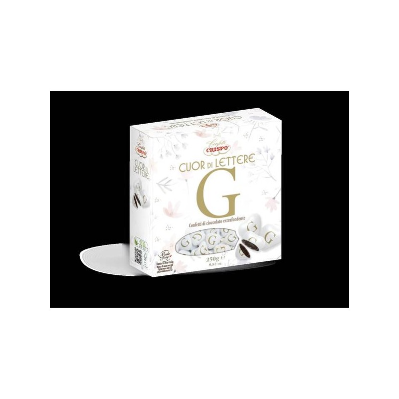 CONFETTI CUOR DI LETTERE G CIOCCOLATO FONDENTE 250gr