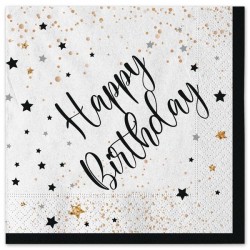 TOVAGLIOLI HAPPY BIRTHDAY STELLE 33x33cm 20pz
