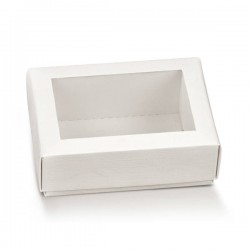 SCATOLA F/COP TRASPARENTE FIBRA BIANCO 13x9x4cm 10pz