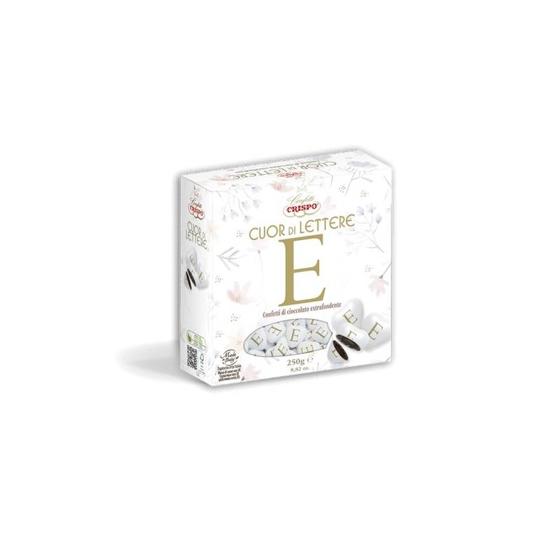 CONFETTI CUOR DI LETTERE E CIOCCOLATO FONDENTE 250gr