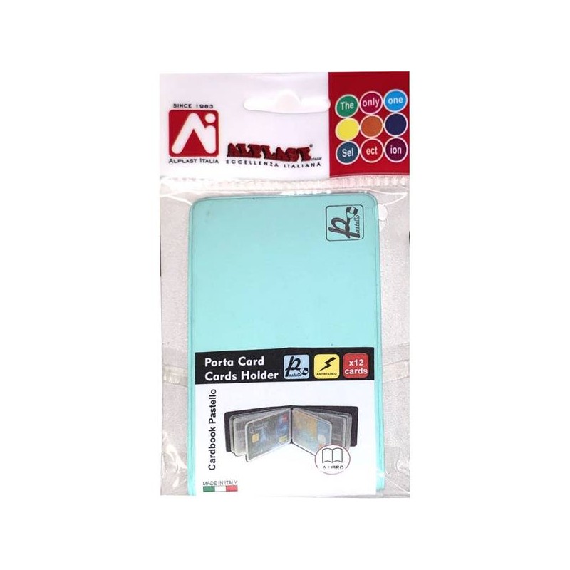 PORTACARD A LIBRO 12 BUSTE - PASTELLO COLLECTION