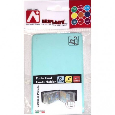 PORTACARD A LIBRO 12 BUSTE - PASTELLO COLLECTION