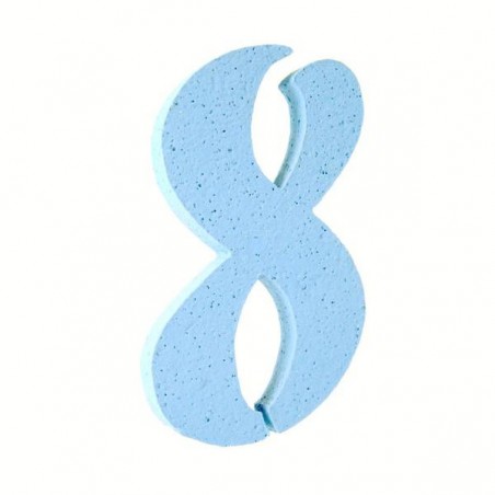 NUMERO POLISTIROLO PASTELLO mm120x90 8 CELESTE