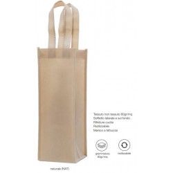 SHOPPER TNT PORTABOTTIGLIE 12+11x34cm NATURAL 10pz