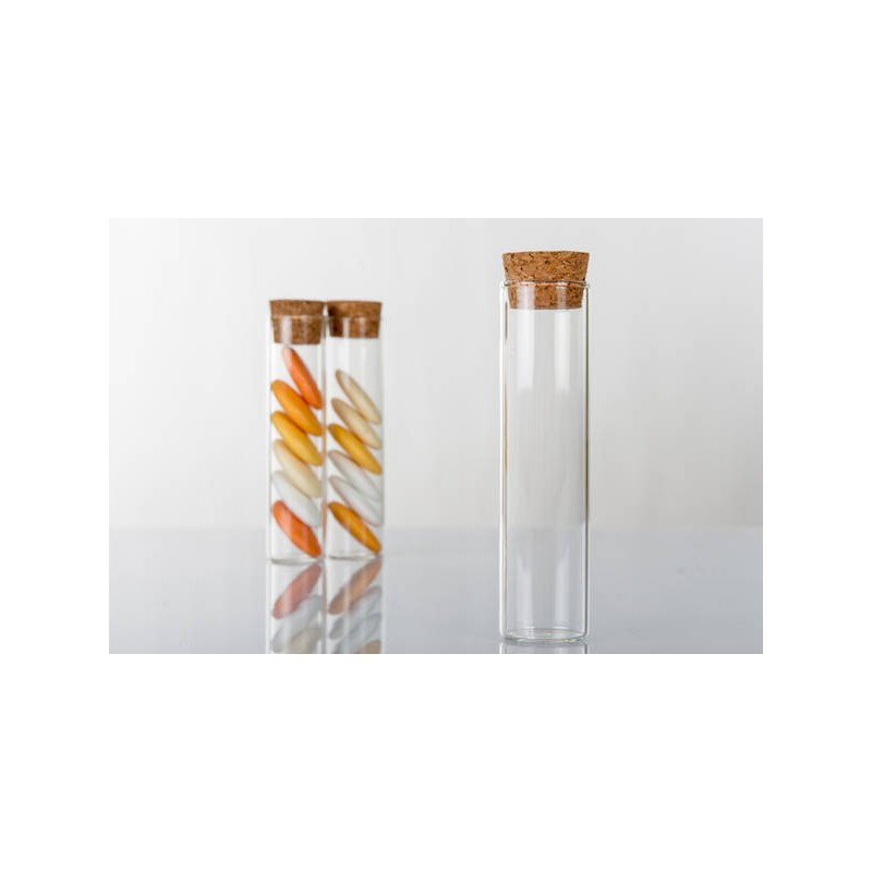 PROVETTA VETRO TAPPO SUGHERO H.10x2,5cm 6pz  H3071