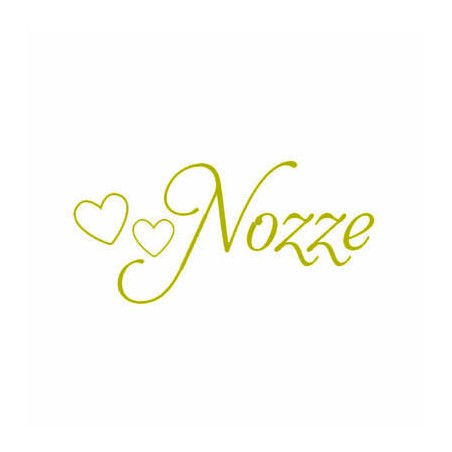 BIGLIETTINO BOMBONIERA NOZZE CUORI ORO 20pz