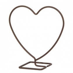 CUORE FERRO CON BASE 15X15cm