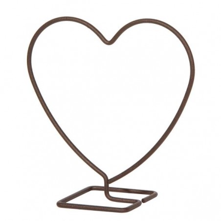 CUORE FERRO CON BASE 15X15cm