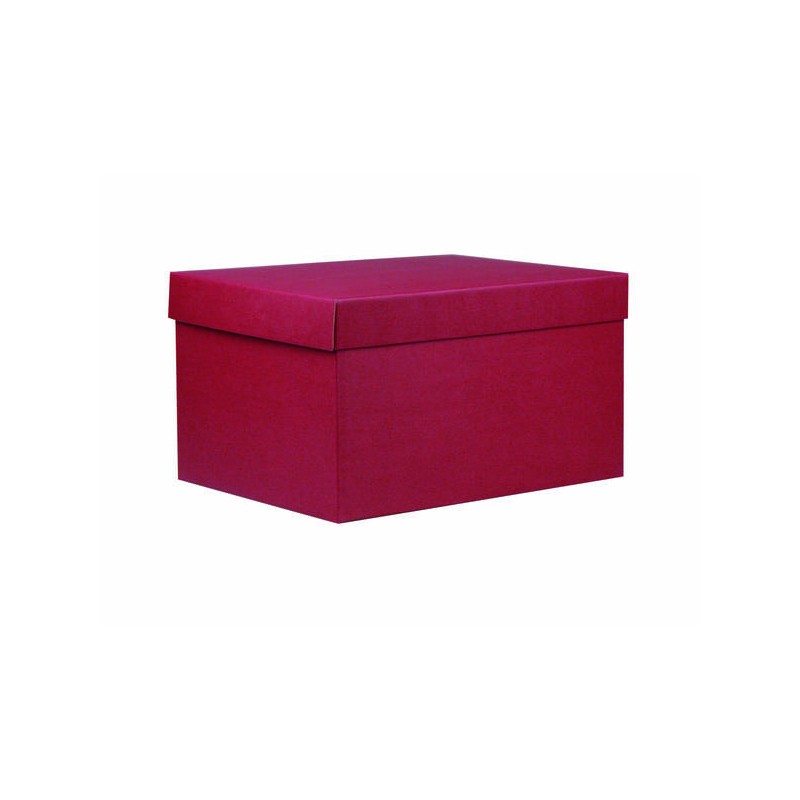 SCATOLA F/COPERCHIO LINEA 1100 38,5x30x22cm GOFFR. ROSSO PORTATA 8kg