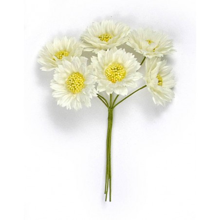 MARGHERITE IN TESSUTO 4 mazzetti da 6pz